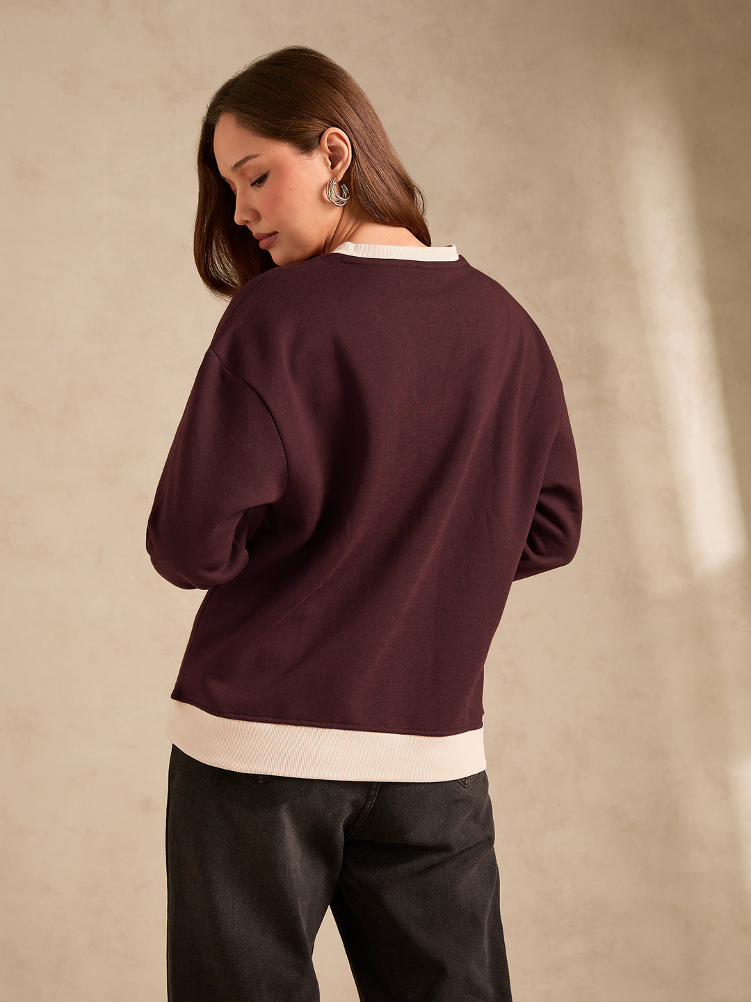 Brown Varsity Graphic Sweatshirt