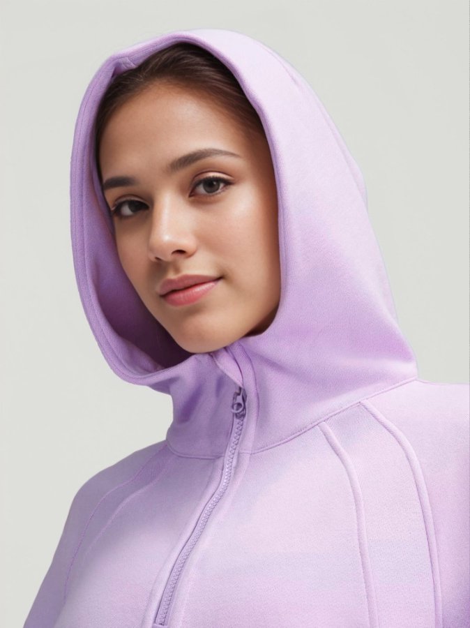 Purple Full Sleeve Collared Neck Sweatshirt