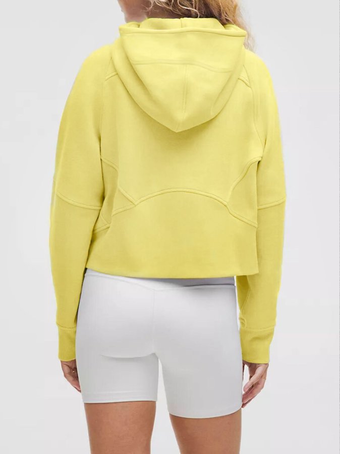 Yellow Full Sleeve Front Zip Jacket