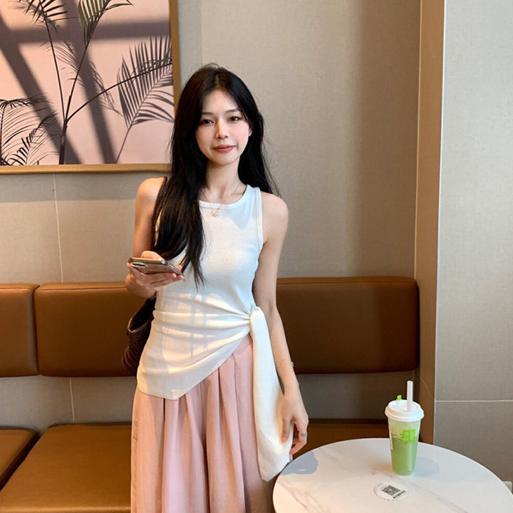 White Knotting Tshirt