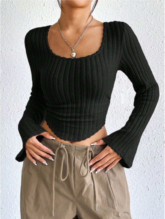 Black Top With Bell Sleeves