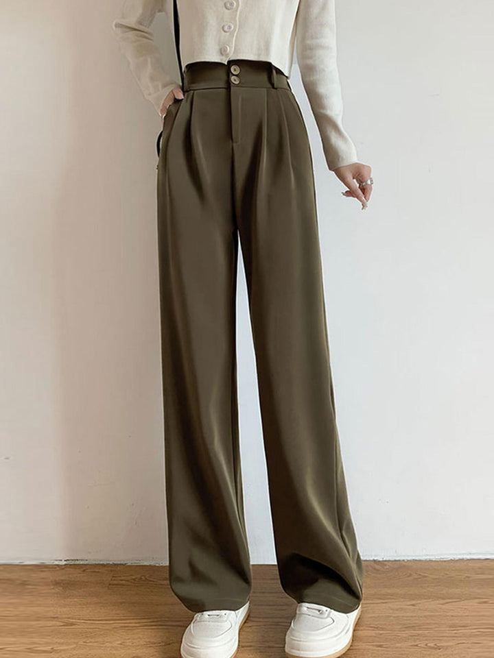 Brown Regular Fit Pants