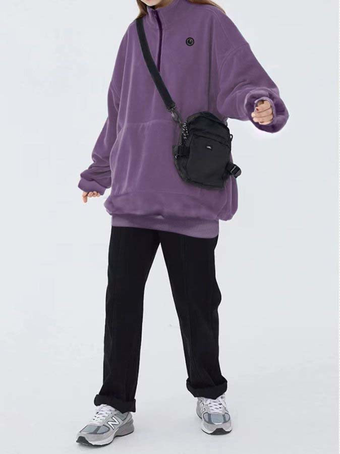Purple Collar Sweat Shirt