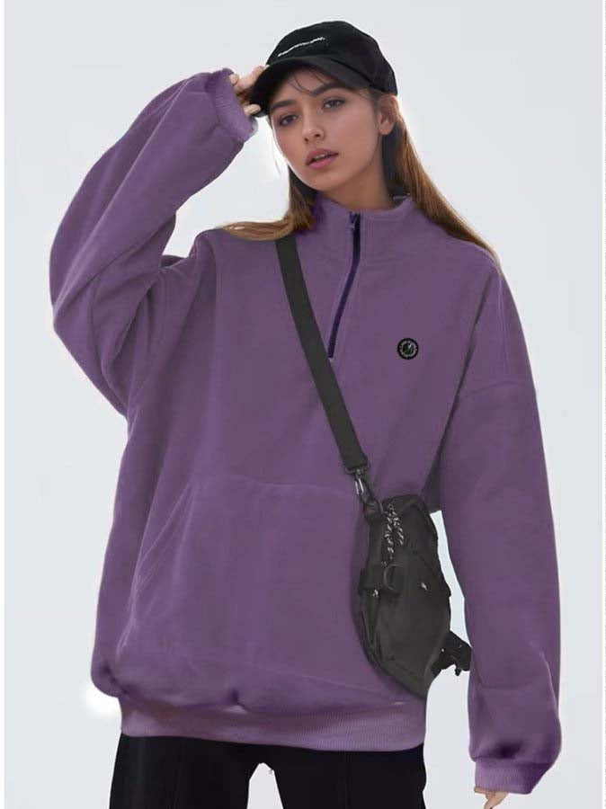 Purple Collar Sweat Shirt