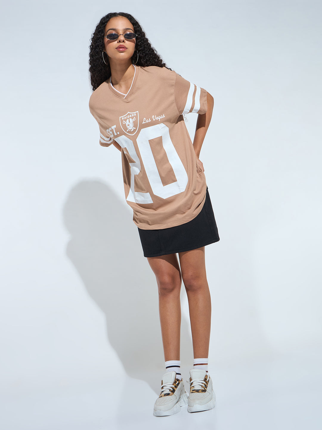 Brown Graphic Oversized T-Shirt