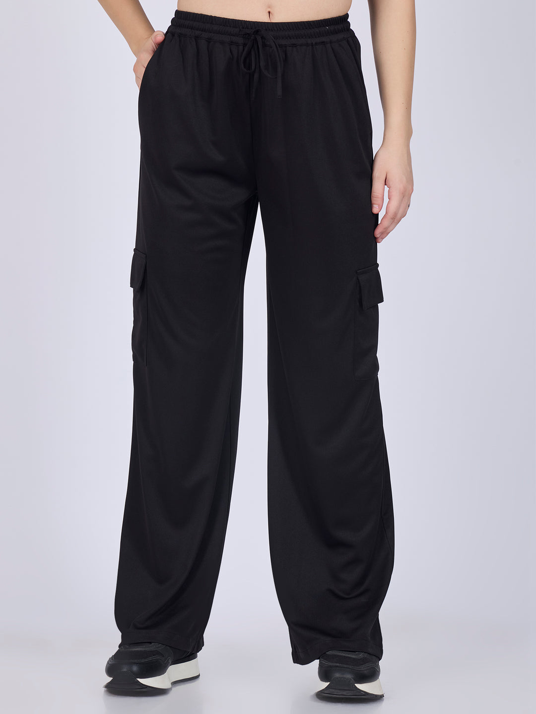 Black Wide Leg Cargo Pants