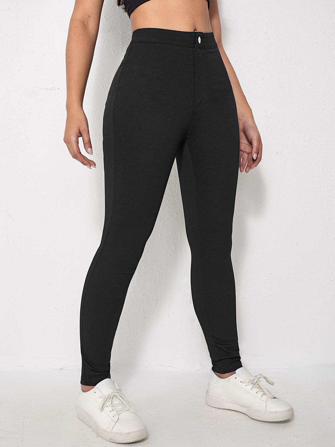 Black High Waist Skinny Denims