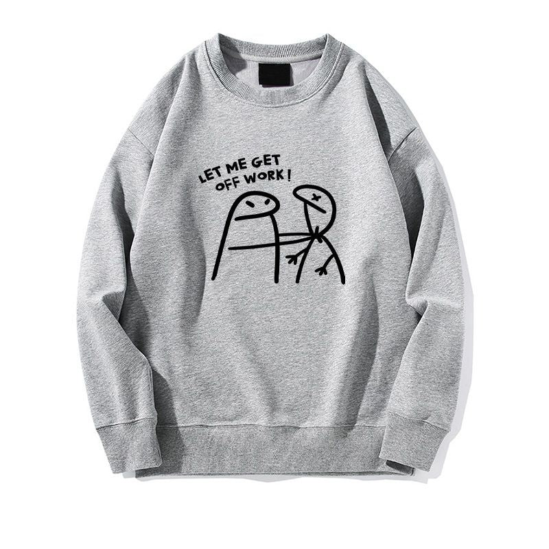 Grey Quirky Printed Sweatshirt