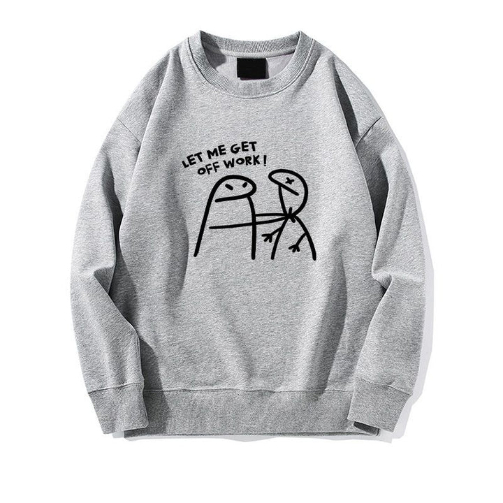 Grey Quirky Printed Sweatshirt