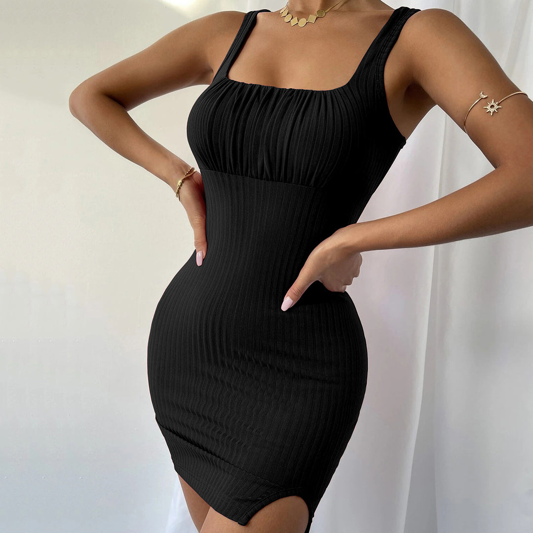 Black Sleeveless Bodycon Dress