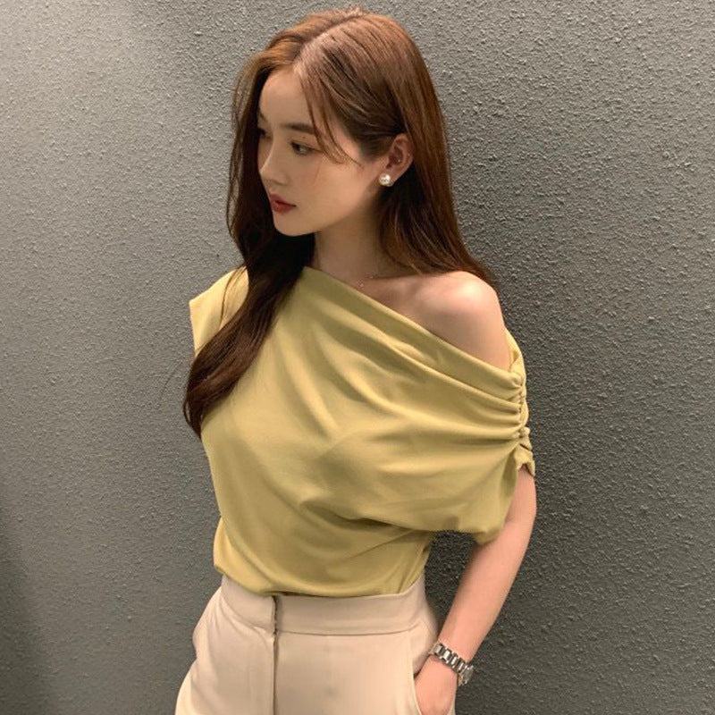 Yellow One Shoulder Top