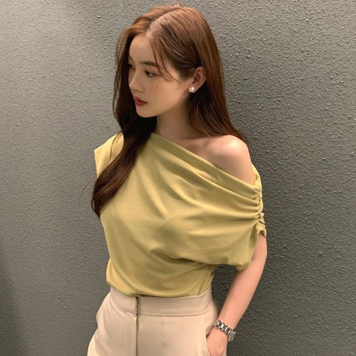 Yellow One Shoulder Top