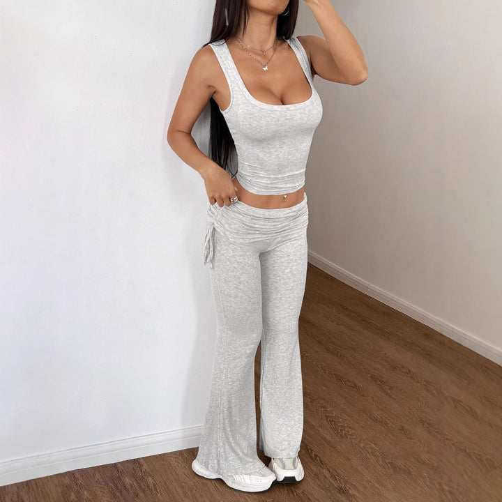 White Tank And Pant Co-Ord Set