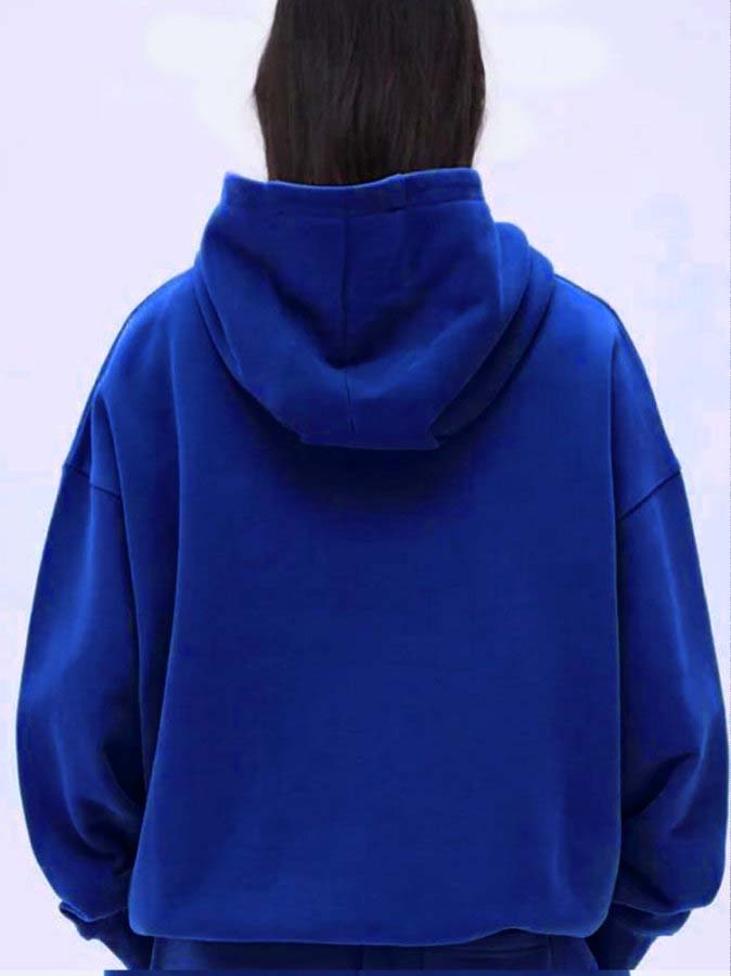 Blue Graphic Print Sweatshirt