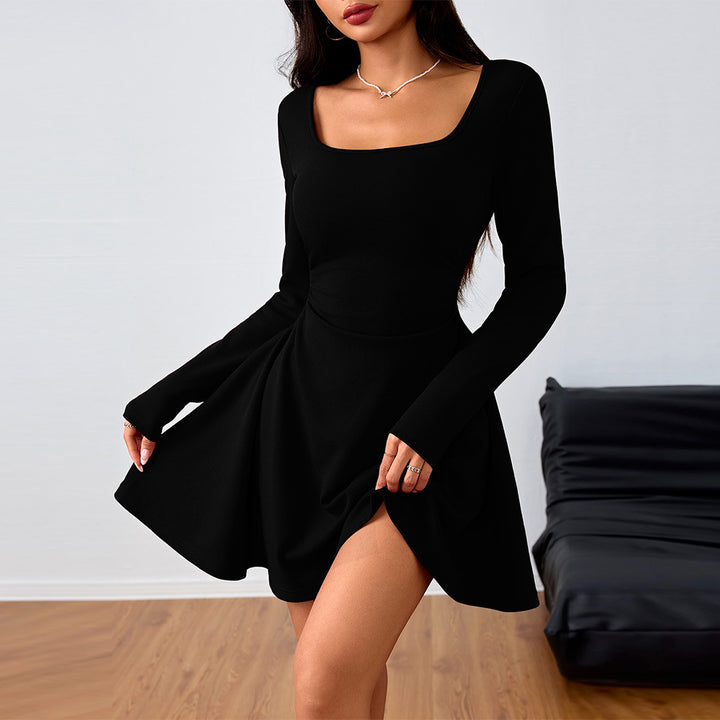 Black Full Sleeve Fitted Dress