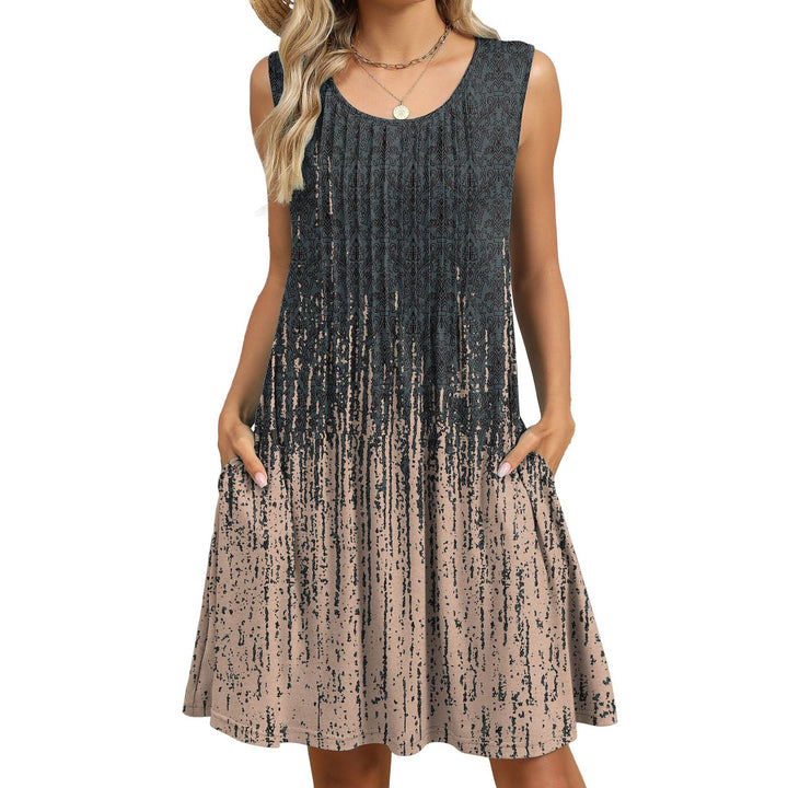 Black Sleeveless Round Neck Dress