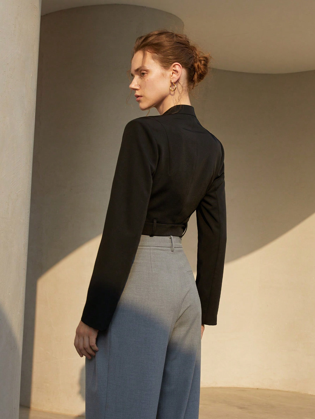 Black Cropped Blazer