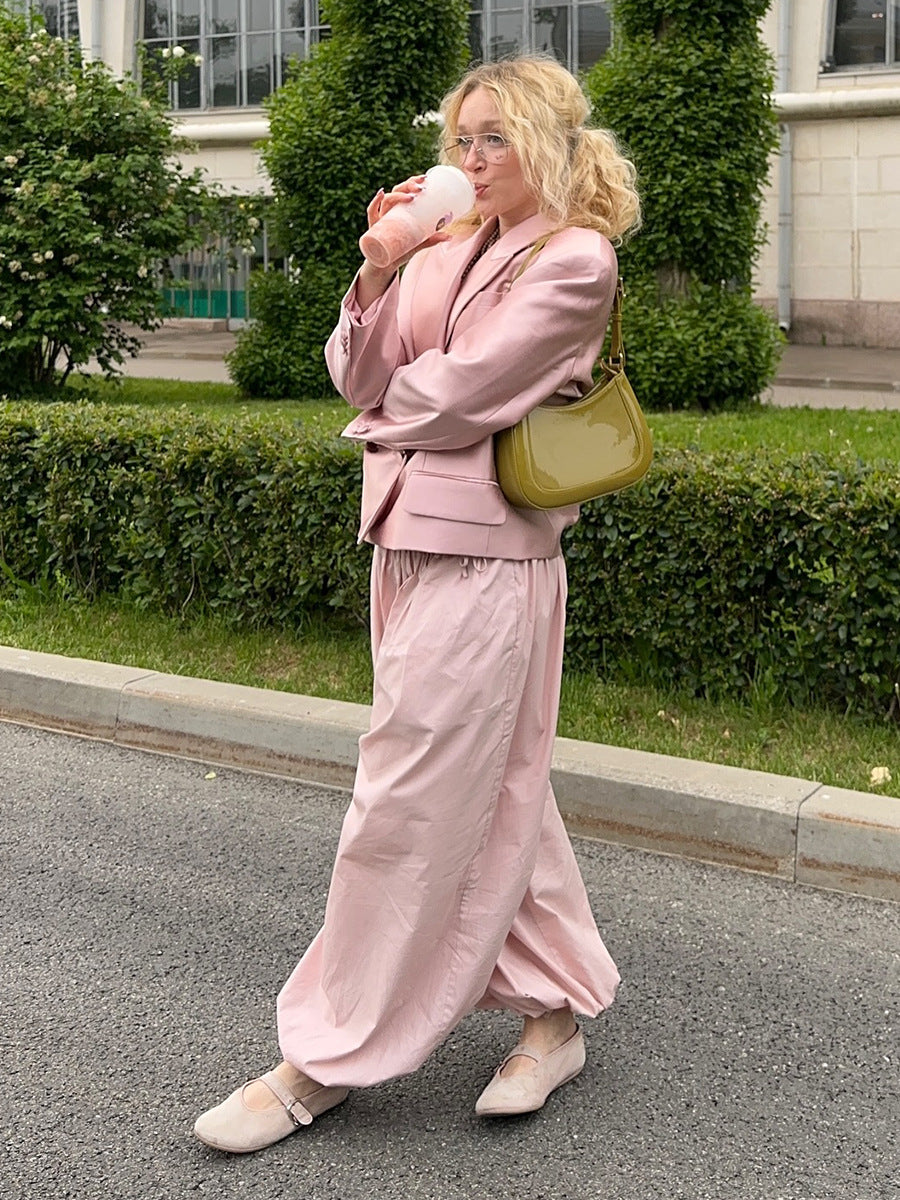 Pink Ultra Baggy Fit Trousers