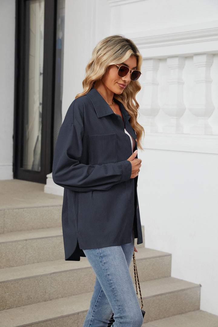 Navy Blue Full Sleeves Buttondown Shirt