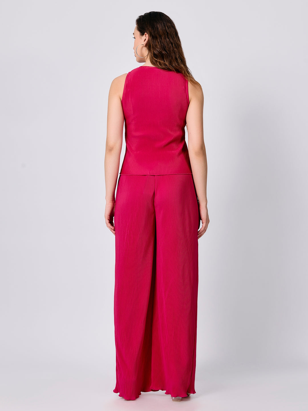 Pink Top And Straight Fit Pant Co-Ord Set