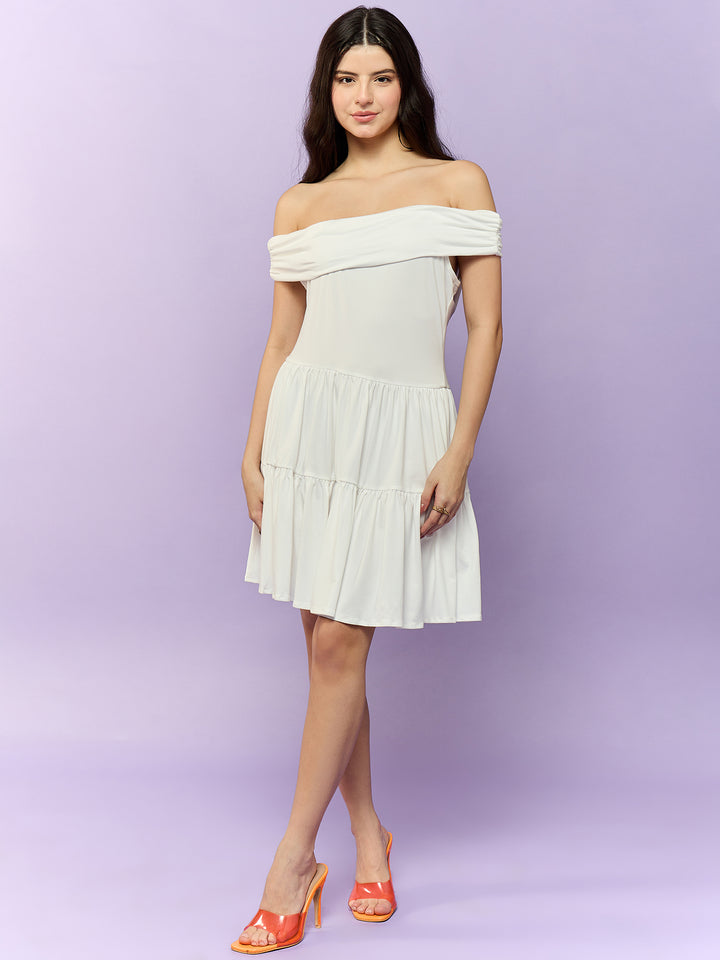 Off-Shoulder Skater Dress