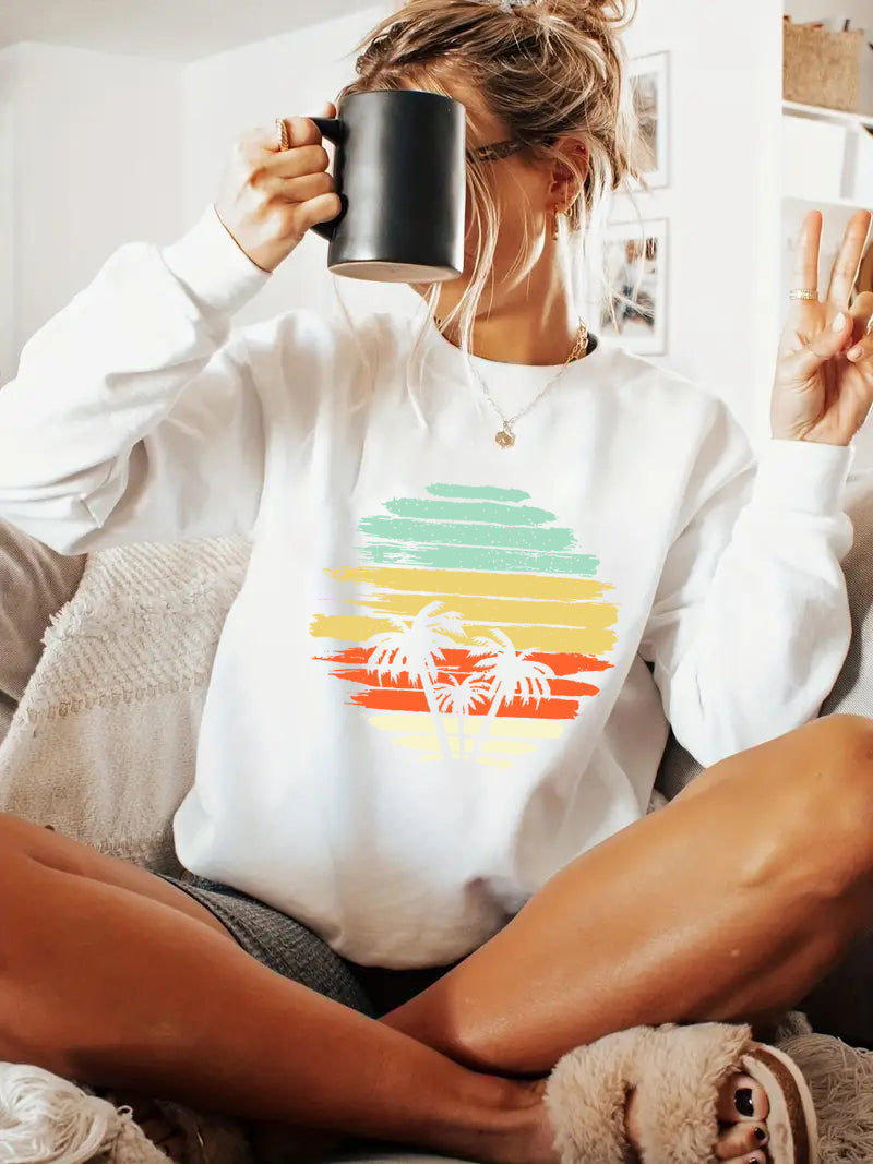 Multi Typography Relaxed Sweatshirt