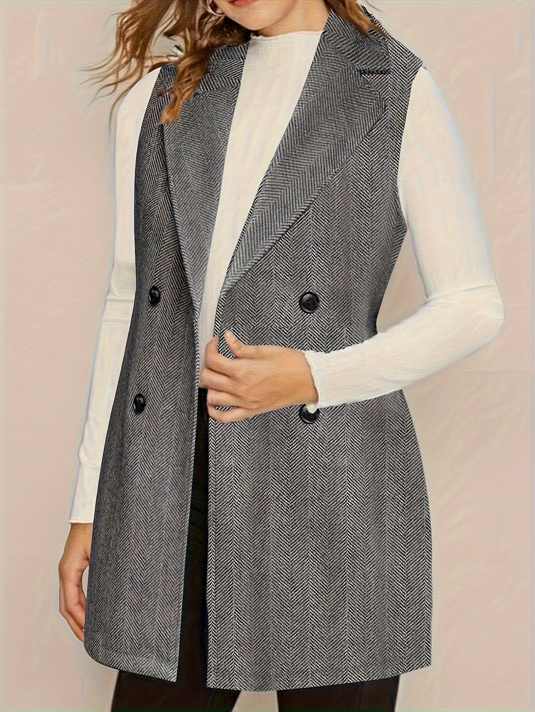 Black Sleeveless Jacket