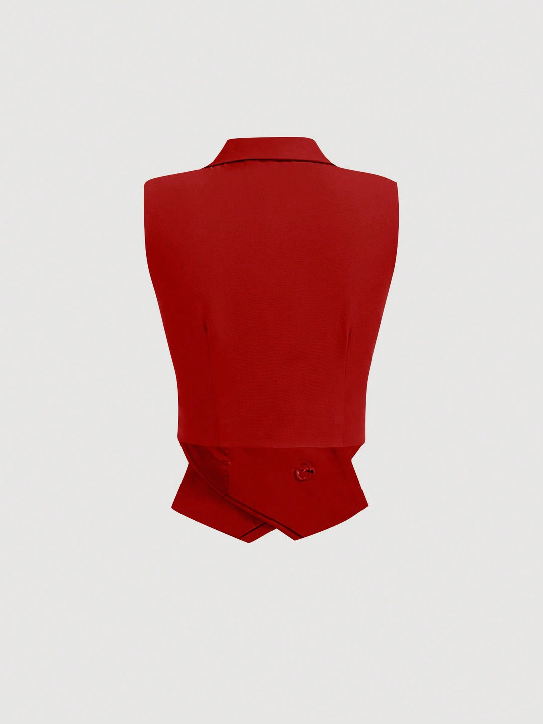 Red Front Buttoned Vest