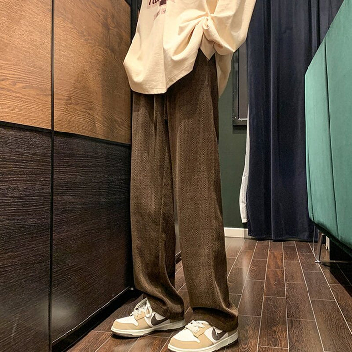 Brown Corduroy Wide Leg Pants