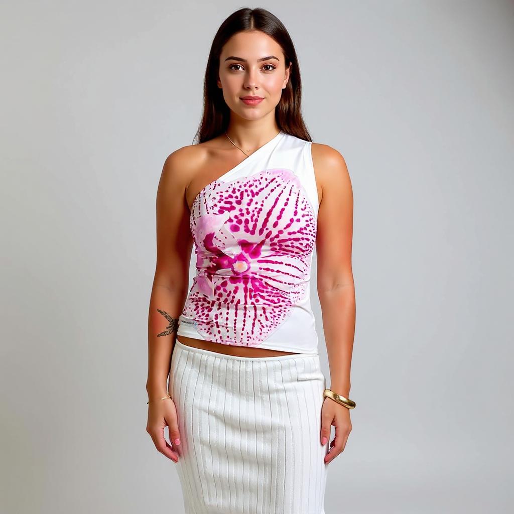 White One Shoulder Summer Top