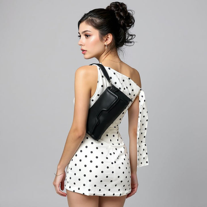 White Sleeveless Polka Dot Bodycon Mini Dress