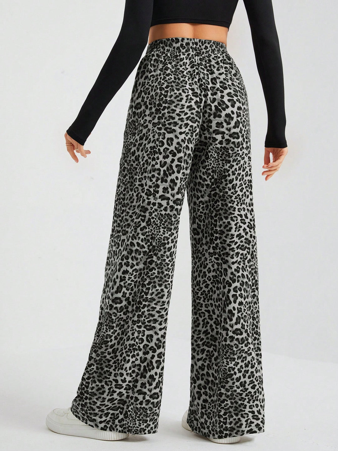 Grey Animal Printed Sweatpants