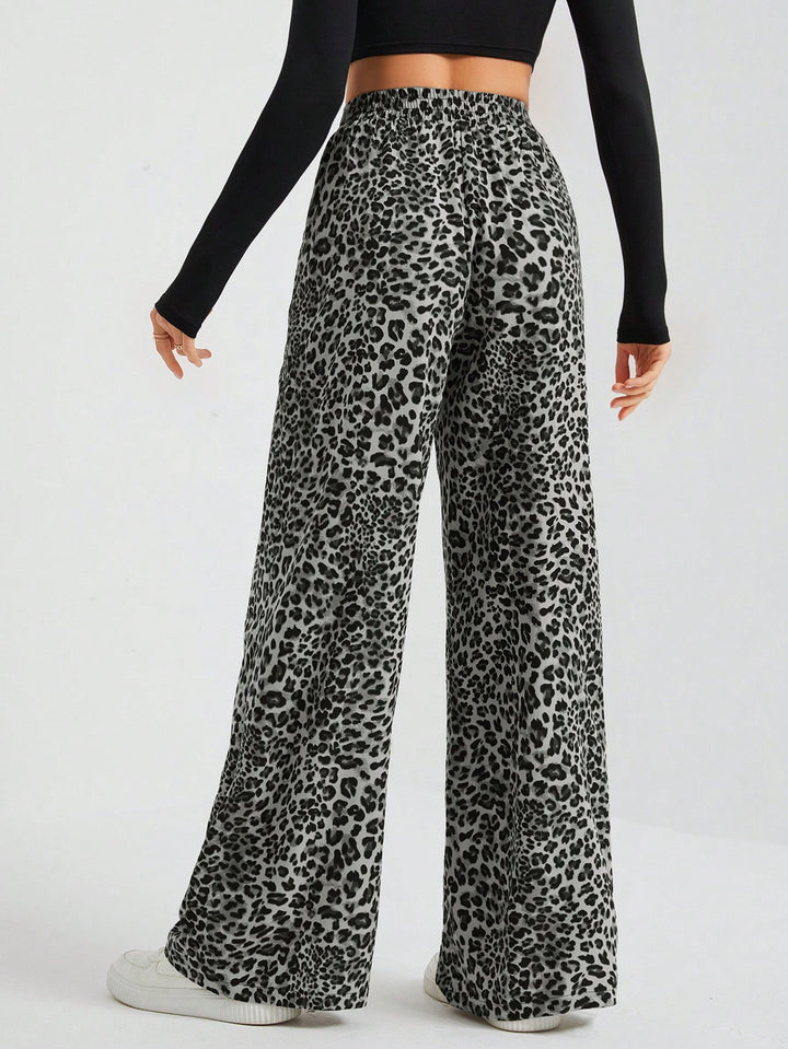 Grey Animal Printed Sweatpants