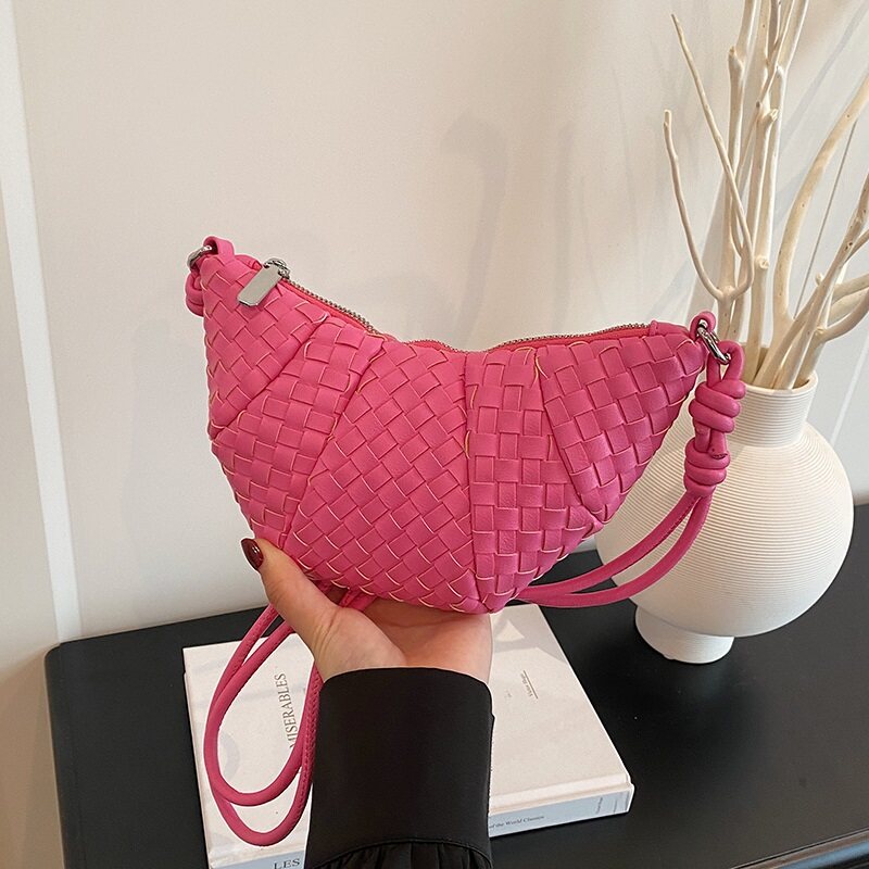 Red Mini Croissant Sling Bag