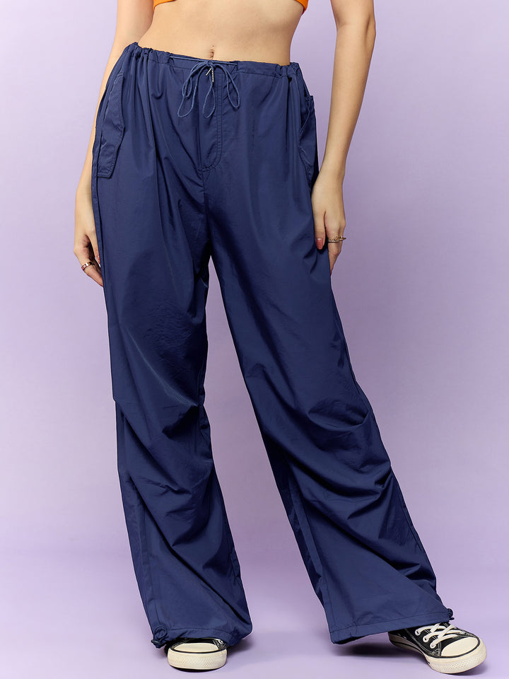 Navy Blue Elasticated Trousers