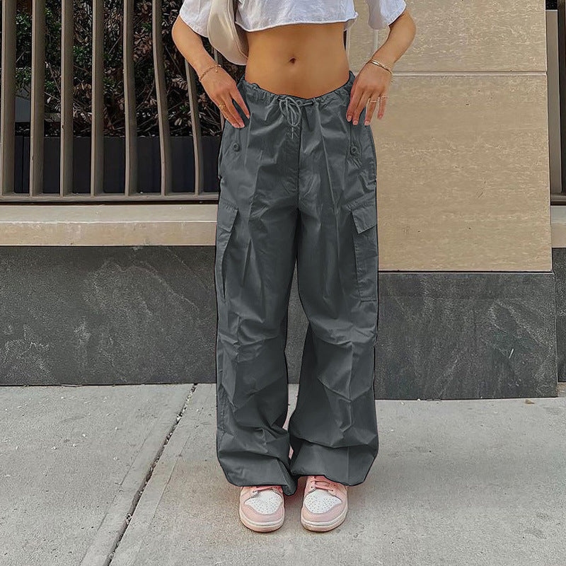 Grey Side Pocket Cargo Pants