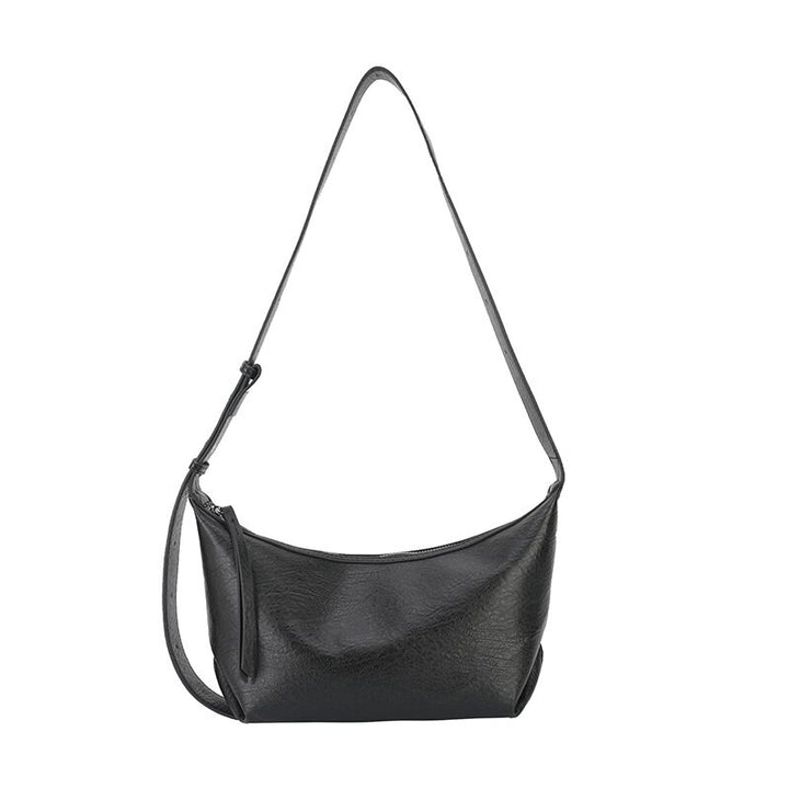 Black Solid Hobo Bag