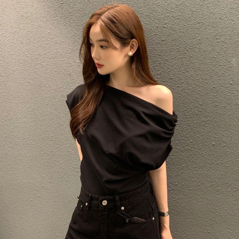 Black One Shoulder Top