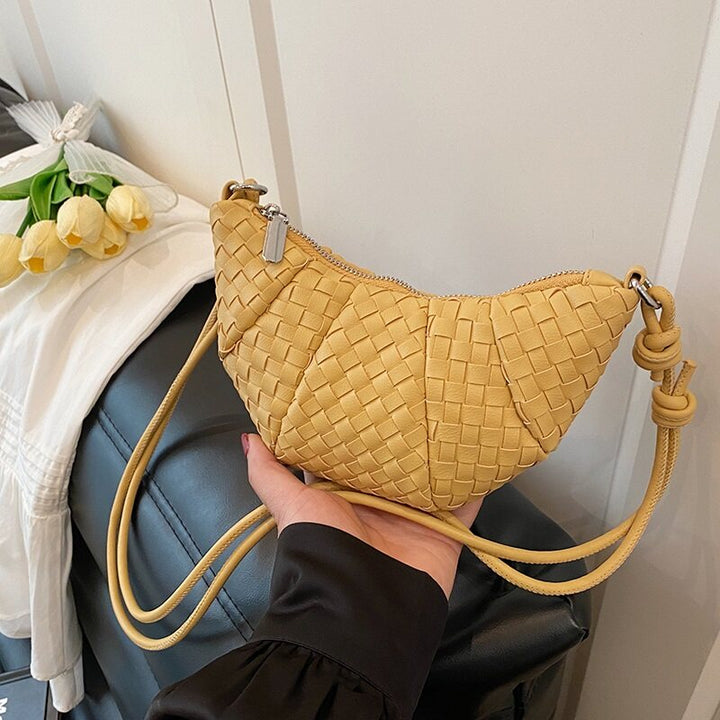Yellow Mini Croissant Sling Bag