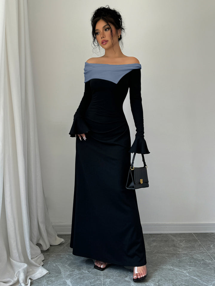 Black Full Sleeve Off Shoulder Dress