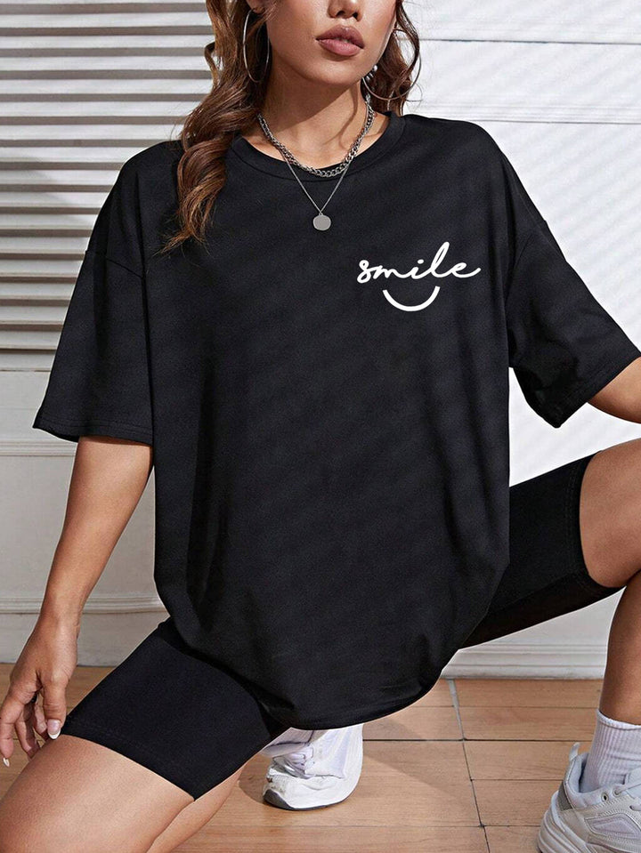 Black Graphic Print Tshirt