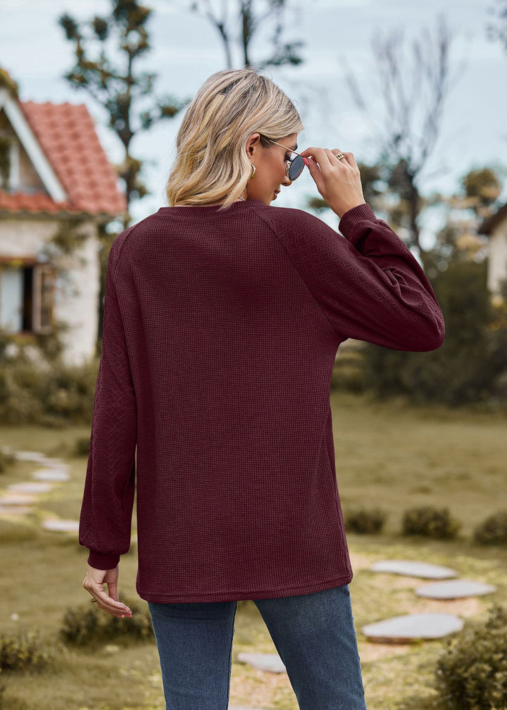 Maroon Full Sleeve Round Neck Sweaters