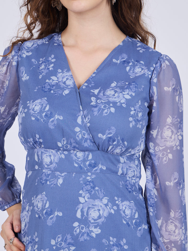 Blue Mini Aline Dress