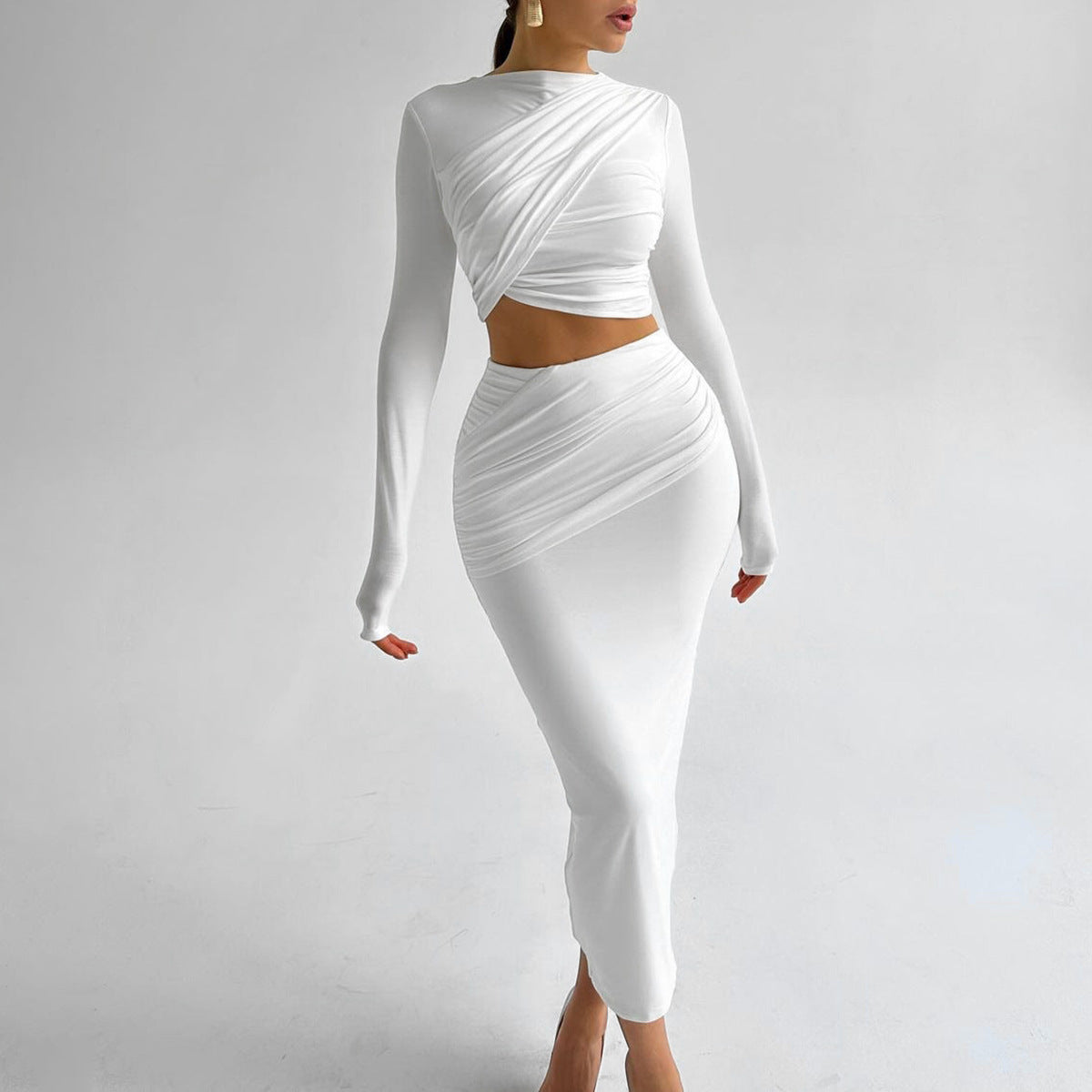 White Top And Skirt Co-Ord Set