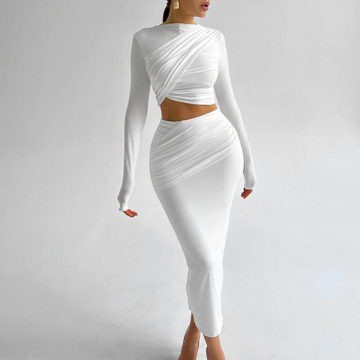 White Top And Skirt Co-Ord Set