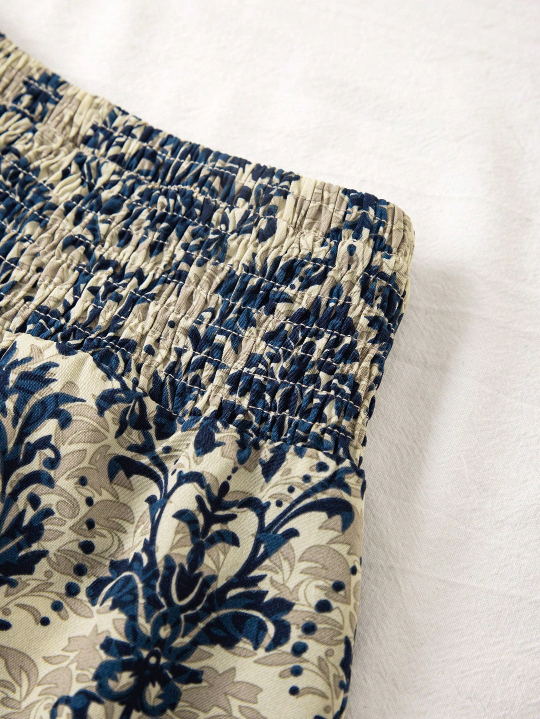 Blue Abstract Printed Regular Shorts