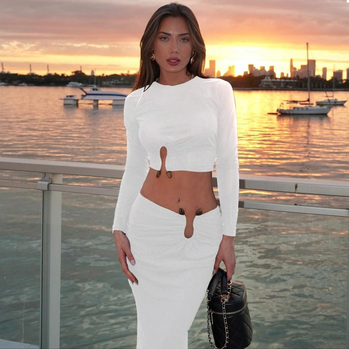 White Top And Skirt Co-Ord Set