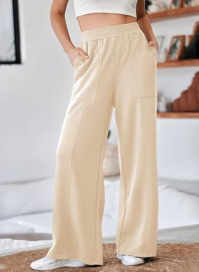 Beige Elasticated Waist Band Straight Leg Trouser