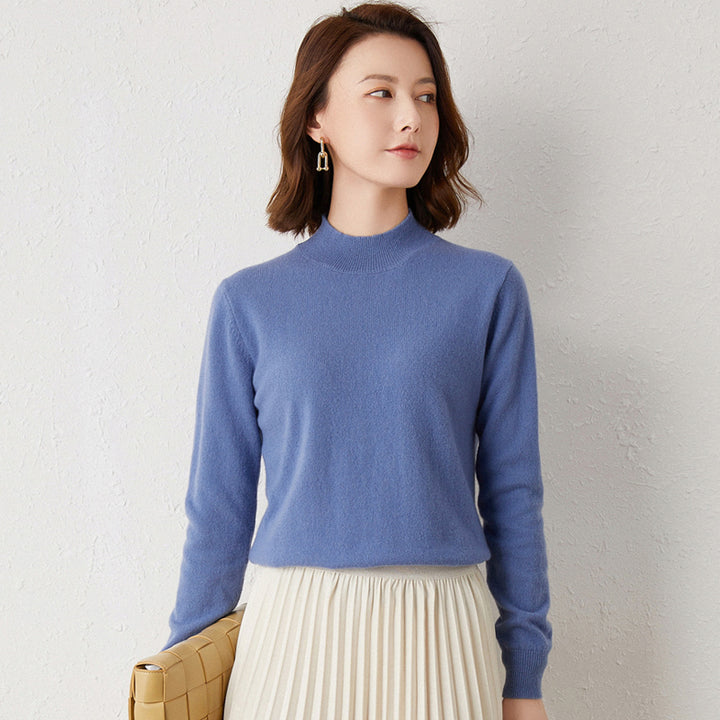 Blue Full Sleeve Round Neck Sweaters