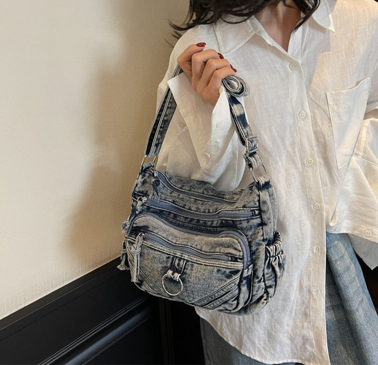 Blue Denim Street Utility Bag
